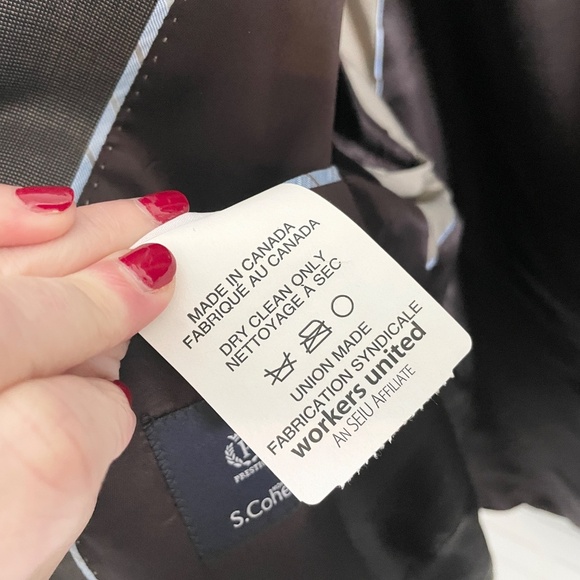 S. Cohen men’s Blazer Reagan Taupe brown Formal Business Casual Old money Sz 50s - Picture 10 of 15